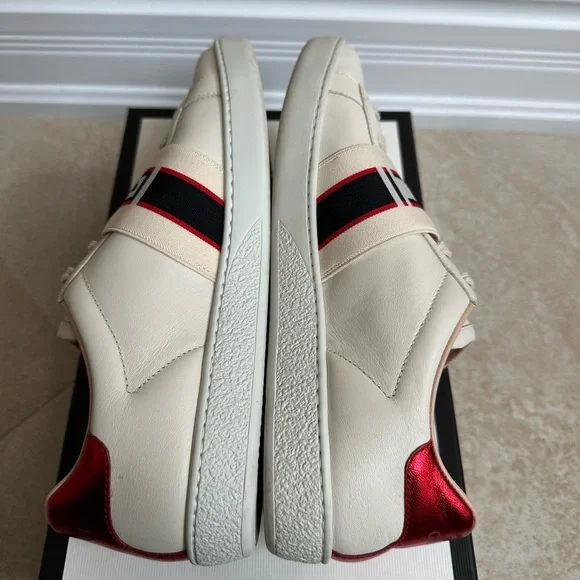 AUTHENTIC Gucci Ace Sneaker with Gucci Stripe - Picture 7 of 14